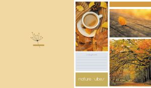 Three-block collage of Nature Vibes with a pastel yellow side panel backdrop