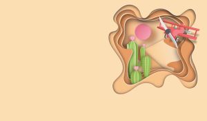 Papercut Tropical Scenes | Miniature Art in a Papercut Style