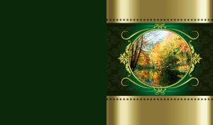 Harmony of the Seasons | Miniatures | Serene Landscapes in a Richly Decorated Frames on Dark