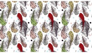 Boho Hand-Drawn Art | Feathers & Dreamcatchers on White