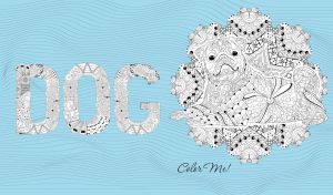 Color Me | Zentangle-Style Dog Mandala Coloring Cover