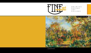 Landscape at Beaulieu by Pierre August Renoir on ocher-yellow and white backdrop