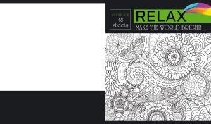 Relax | Zentangle Line Art in Coloring Book Style
