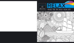 Sailboat in a sunny island outlines on a white and black background