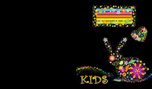 Bunny and a heart over him, made of flower shapes on a black background