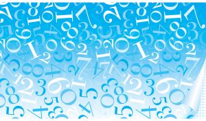 Dancing Digits | Seamless Number Patterns on Light Blue Gradients