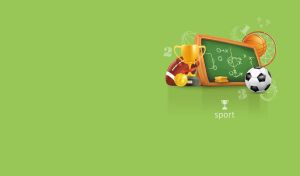 School-themed clip art set against a lime green monochrome backdrop