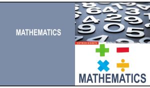 3D math symbols on a white and grey backdrop of a Mathematics notebook