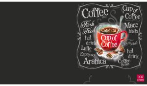 Vintage coffee concept design on a black chalkboard