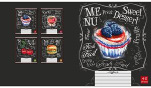 Vintage dessert concept design on a black chalkboard