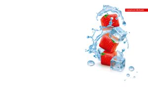 Freezing Sprays | Fruits and Ice Cubes with Water Splash on White