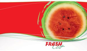 Fresh Art | Vibrant Fruit Halves on Abstract Designs | on White