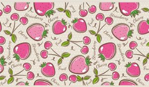 Fruit & Berry Fantasia | Seamless Patterns on Soft Beige