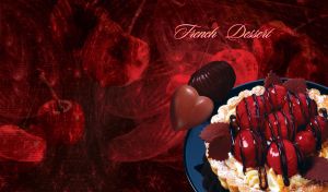 French Dessert | Sweet temptations on dark patterned backgrounds