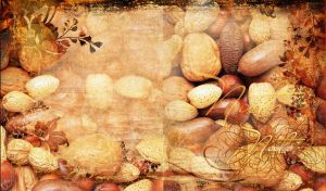 Nuts, Fruits and Berries | Nature's Elegance on a Faded Canvas