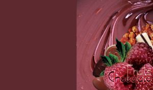 Chocolate and Fruits | Fruits and berries on chocolate backdrop