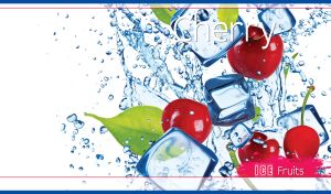 Ice Fruits | Juicy Fruits & Ice Cubes in Water Symphony | on White