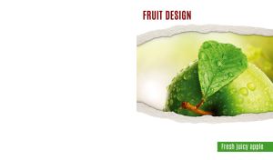 Fruit Design | Close-Ups in Torn Paper Frames on White