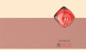 Chocolate candy on beige and textured dark pastel pink dual backdrop