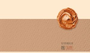 Melted caramel on beige and textured light brown dual backdrop