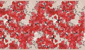 Floral Vector Arts | Vibrant Flower Motifs in Seamless Patterns on Beige