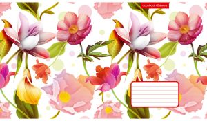 Digital seamless tropical flowers in pastel pink hues on white