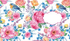 Petals & Wings | Watercolor Floral Patterns on White Canvases