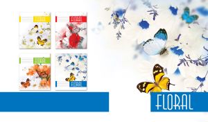 Floral | Harmony of Butterflies & Flowers on White