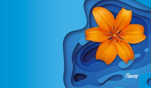 Flowers | Blossoms on 3D Paper-Cut Style Pattern Backgrounds