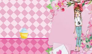 Chic Teens in Glasses | Fashion Girls on Pastel Flowers and Checkered Charm