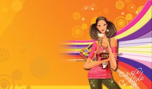 Style | Chic Icons Scenes | against artful themed backgrounds