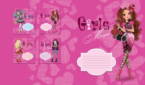 Animated chic model with brown wavy hair in a short pink dress on fuchsia