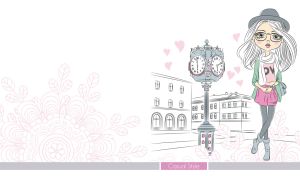 Casual Style Sketch | Fashionistas & Landmarks Drawings on White