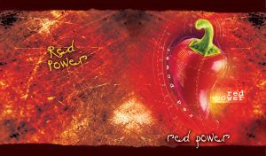 A red chilli pepper, surrounded by abstract lines of analysis and measurement