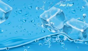 Magic Drops | Ice Cubes and Fruits amidst Splashes | Closeups