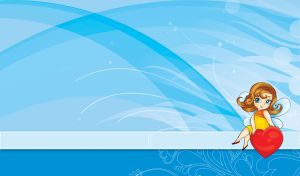 Female elf with dark blond hair holds a red heart