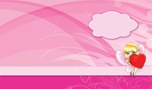 Female elf with blond hair holds a red heart