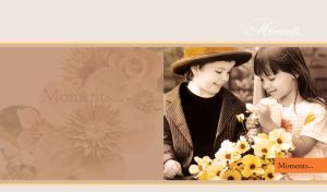 Timeless Moments | Vintage Childhood Photos on Pastel Beige