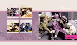 Vintage colorized sepia photo of girls having fun on a stone staircase