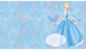 Princess | Cartoon Beauties on Pastel Leaf Skeleton Patterns
