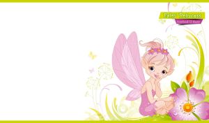 Fairy Princess | Graceful Blossoms and Gentle Swirls on White