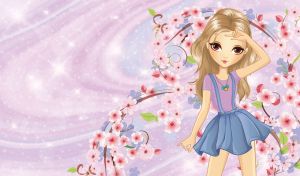 Girls & Flowers | Enchanting Myriad Pastel Starry Backdrops