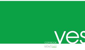 Motivating word YES on a green background