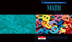 Math notebook with colorful numbers on a black backdrop