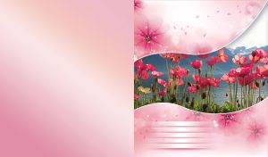 Poppies by the summer lake