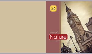 Overcast sepia sky over the Big Ban on gray-beige gradient background