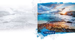 Sepia Sunsets | Nature's Maritime Scenes with Faded Reflection Symmetry on White