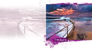 A maritime scene of sea storm at sunset on faded sepia duplex print on white