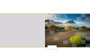 Checkered view on a ribbed and hazy sand beach on gray and white backdrops