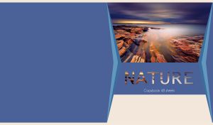 Sunset landscape with misty flysch rocks isolated on a light navy backdrop